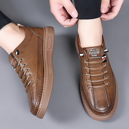 Men's Casual Sneakers - Breathable, Slip-On with Cushioned Sole for Everyday & Fashion, Available in Striped/Plaid/Solid Colors