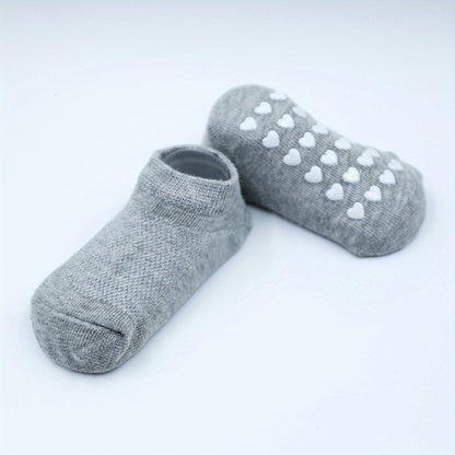 5 Pairs of Heart-Patterned Non-Slip Socks for Baby Boys And Girls, Perfect for Infants Learning to Walk, Comfortable And Breathable Cute Short Boat Socks, Suitable for Babies, a Great Valentine'S Day Gift.