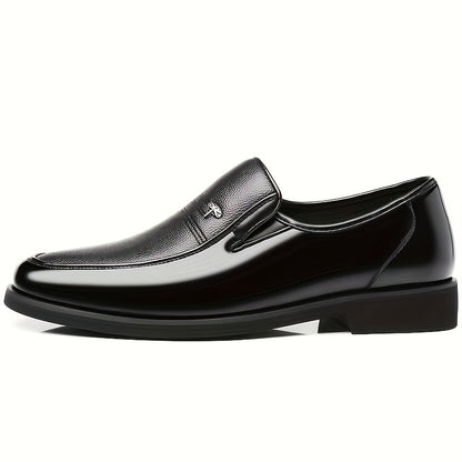Men's Breathable Pointed Toe Oxford Shoes, Slip-On Formal & Casual