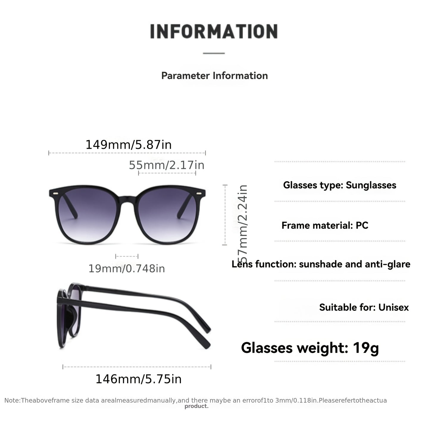 Retro Oversized UV400 Sunglasses for Men & Women, Wide Frame