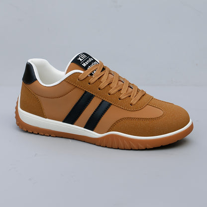 Men's Casual Comfortable Low Top Lace Up Sneakers, Non-slip Breathable Canvas Shoes For All Seasons