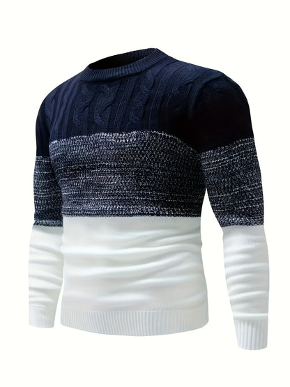 Men'S Pullover Round-Neck Knitted Sweater for Autumn And Winter, Men'S Knit Top, Winter Clothing for Men, Festive Attire, Promotional Men'S Apparel, Stylish And Warm Winter Sweaters for Men, High-Quality Men'S Fashion, And Me