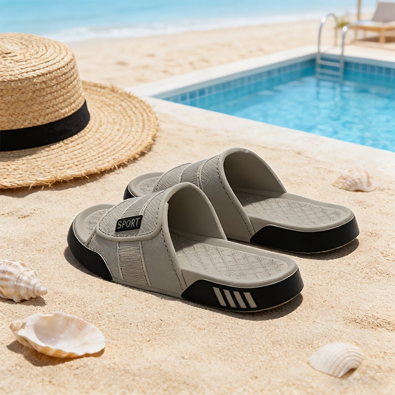 Men's New Summer Slides | EVA 1pc Molding Non-Slip Breathable Multi-Color for Beach Home Vacation - ayq