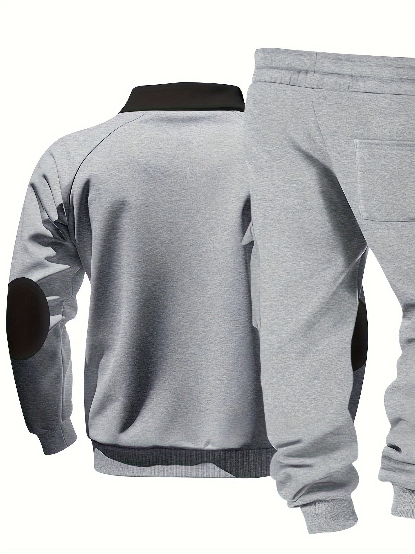 Men's New Product: Men's Casual Sportswear Set for Outdoor Workwear and Daily Commuting, Fashionable Hoodless Sweatshirt with Lining and Extra Thickness, Suitable for Outdoor Walks