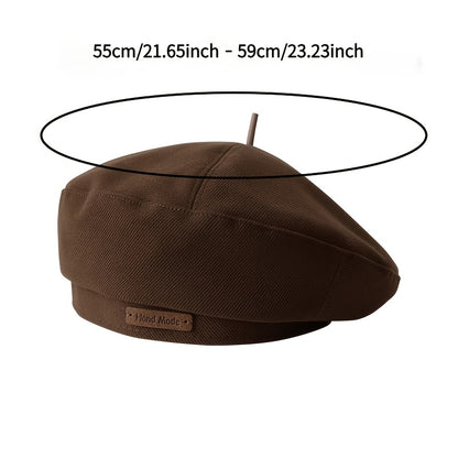 Unisex Lightweight Embroidered Beret Hat for Fall Winter