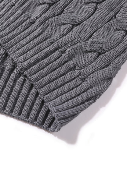 Men's Business Style Color-Block Sweater, Fashionable Trendy Spliced Large Lapel Pullover, Versatile Button-Design Sweatshirt