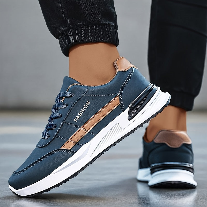 Men's Road Running Shoes, Large Size Men's Outdoor Hiking Shoes, Lace-up Walking Shoes, Training Shoes, Low-top Running Shoes, Trendy Skate Shoes, Student Casual Sneakers for Spring, Summer, Autumn, and All Seasons - ayq