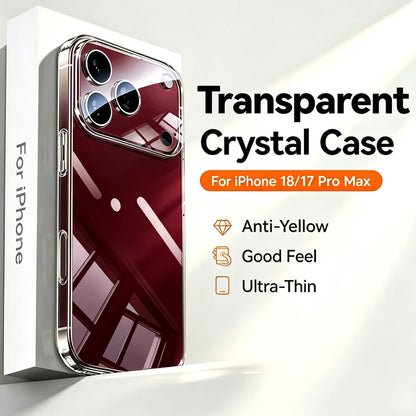 Crystal Clear Anti-Yellowing Phone Case for iPhone 18/17 Pro Max