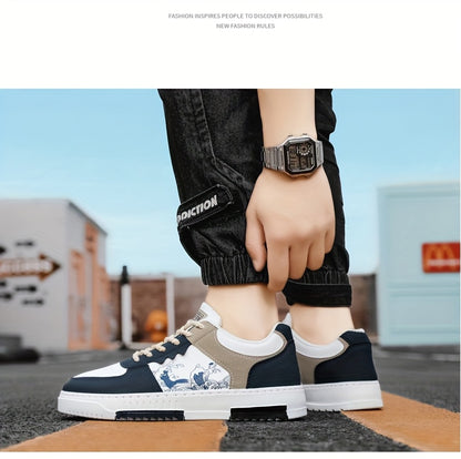 1pair Unisex All-Season Casual Hiking Sneakers, Low Top Faux Upper, Fabric Lining, PVC Sole, Comfortable Walking Shoes for Men and Women