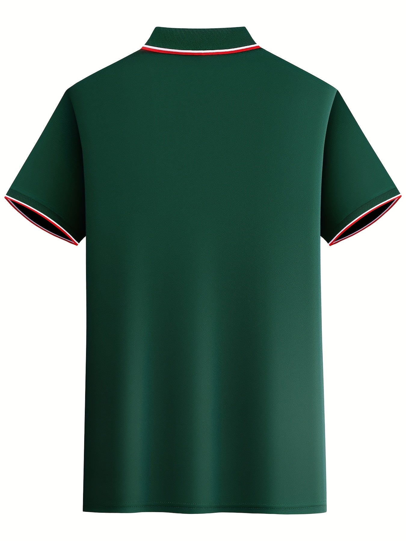 Men'S Comfortable POLO Shirt | Classic Button-Up Lapel Collar, Casual Style, Short Sleeve, Solid Color - ayq