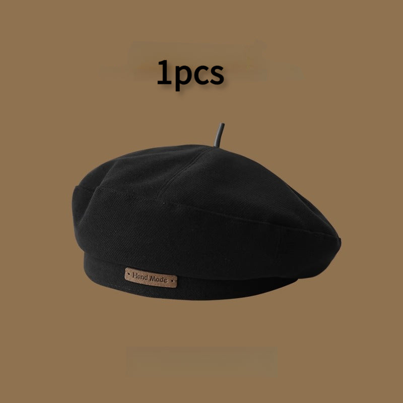 Unisex Lightweight Embroidered Beret Hat for Fall Winter