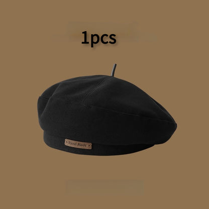 Unisex Lightweight Embroidered Beret Hat for Fall Winter