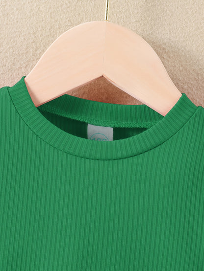 Youngsters Girls Ruffle Tee &amp; Houndstooth պրինտ կիսաշրջազգեստ և գլխարկ
