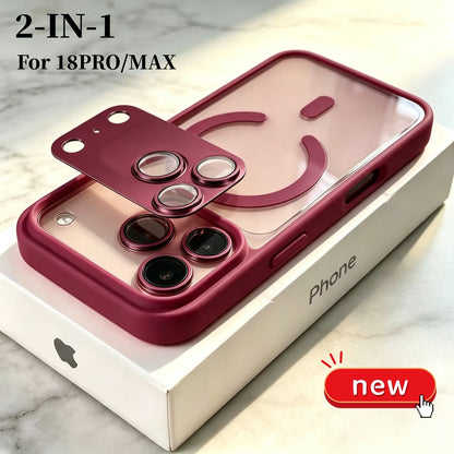 iPhone 18/17 Pro Max Magnetic Transparent Case & Lens Protector