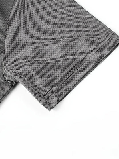 Brand New Short-Sleeve Polo with a Half Zipper, Quick-Drying And Breathable, a Stylish Casual Top - ayq