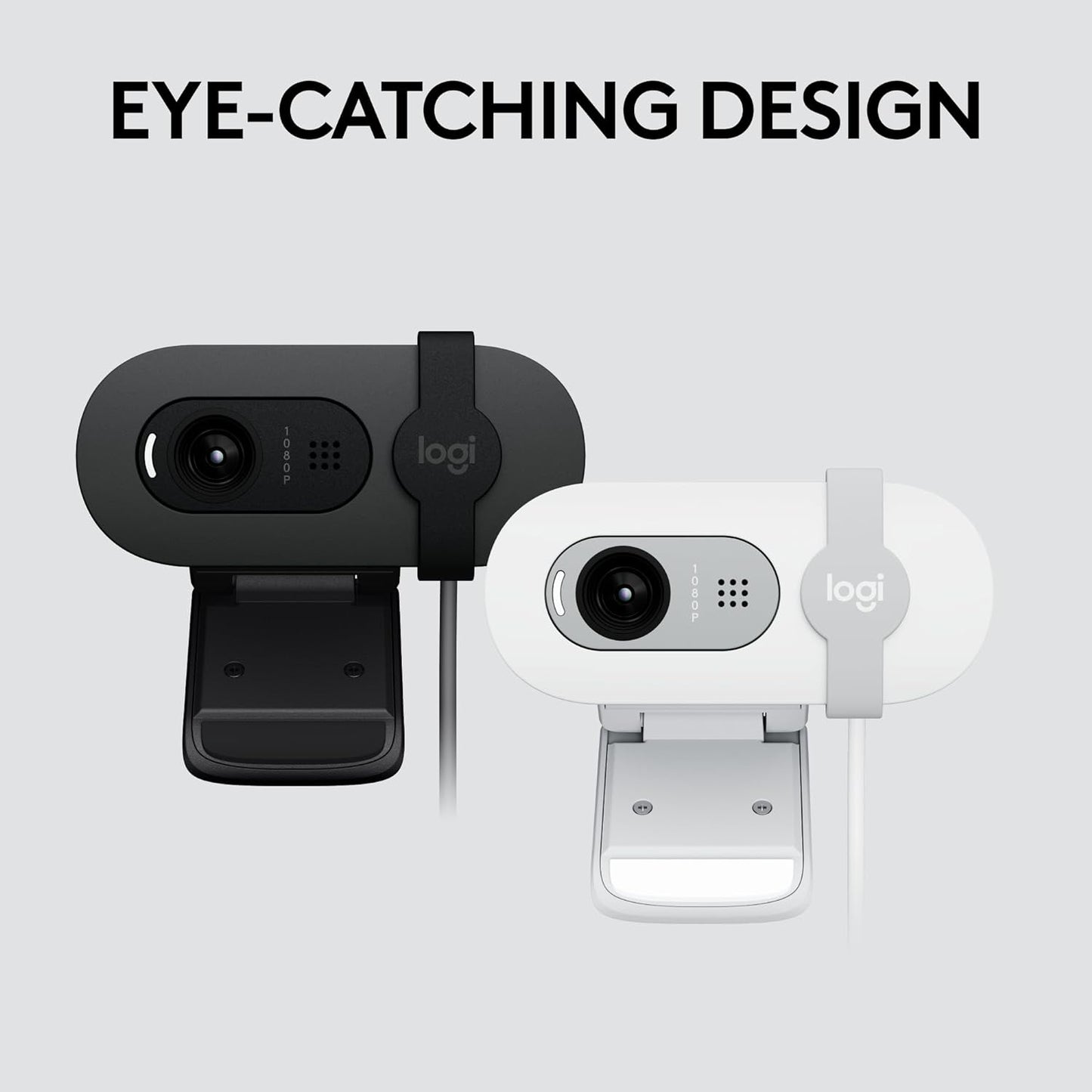 Logitech Brio 101 Full HD 1080P Webcam Made for Meetings and Works for Streaming — Auto-Light Balance, Built-In Mic, Privacy Shutter, USB-A, for Microsoft Teams, Google Meet, Zoom, and More - Black