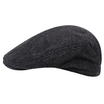 Men'S Knit Fabric Flat Cap - Textile Material ≥80%, Herringbone Pattern, Hand Wash/Dry Clean, Leisure Sun Hat, Mixed Color (1-Pack)