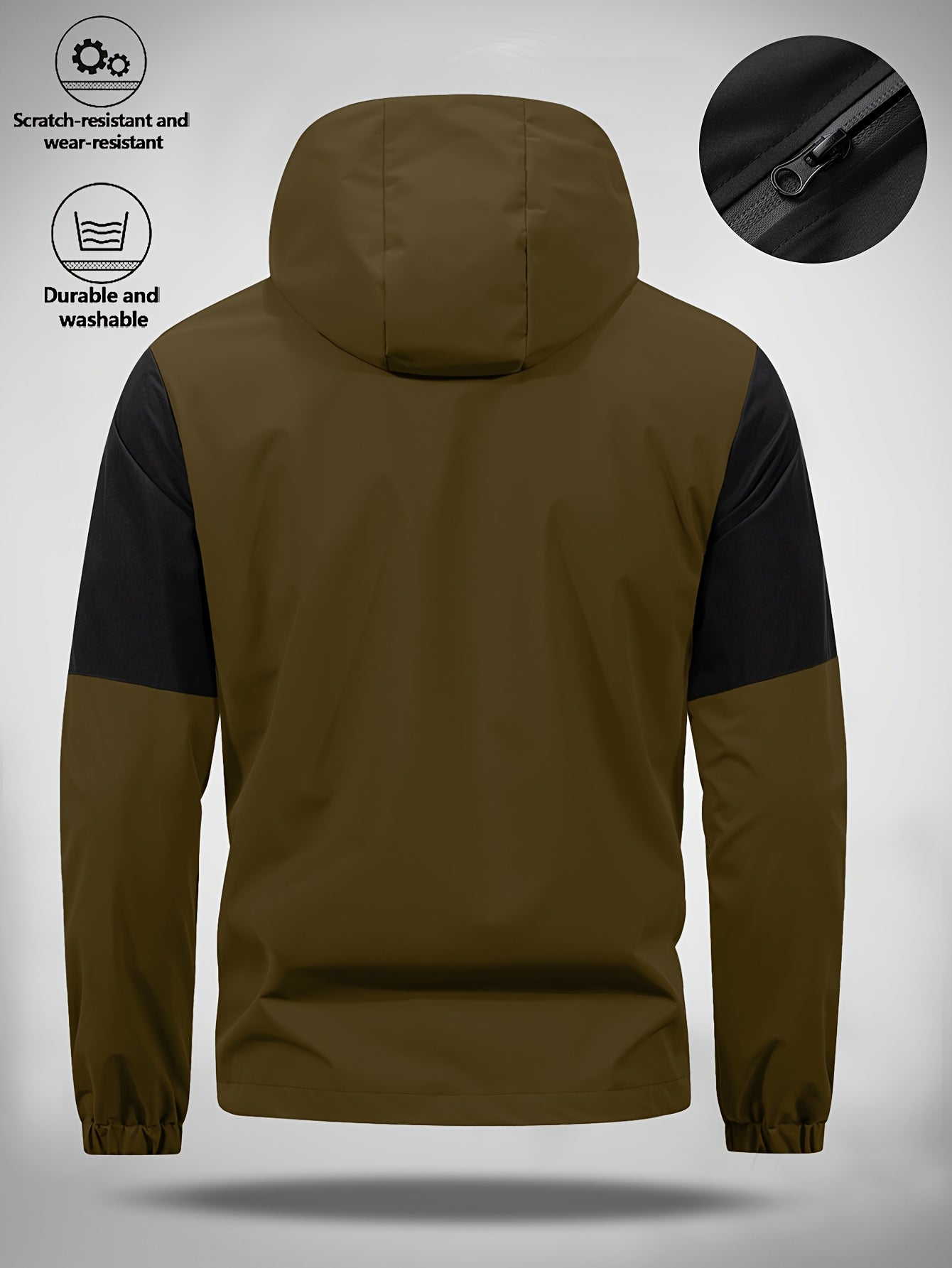 Men's Casual Softshell Hooded Jacket with Bull Logo