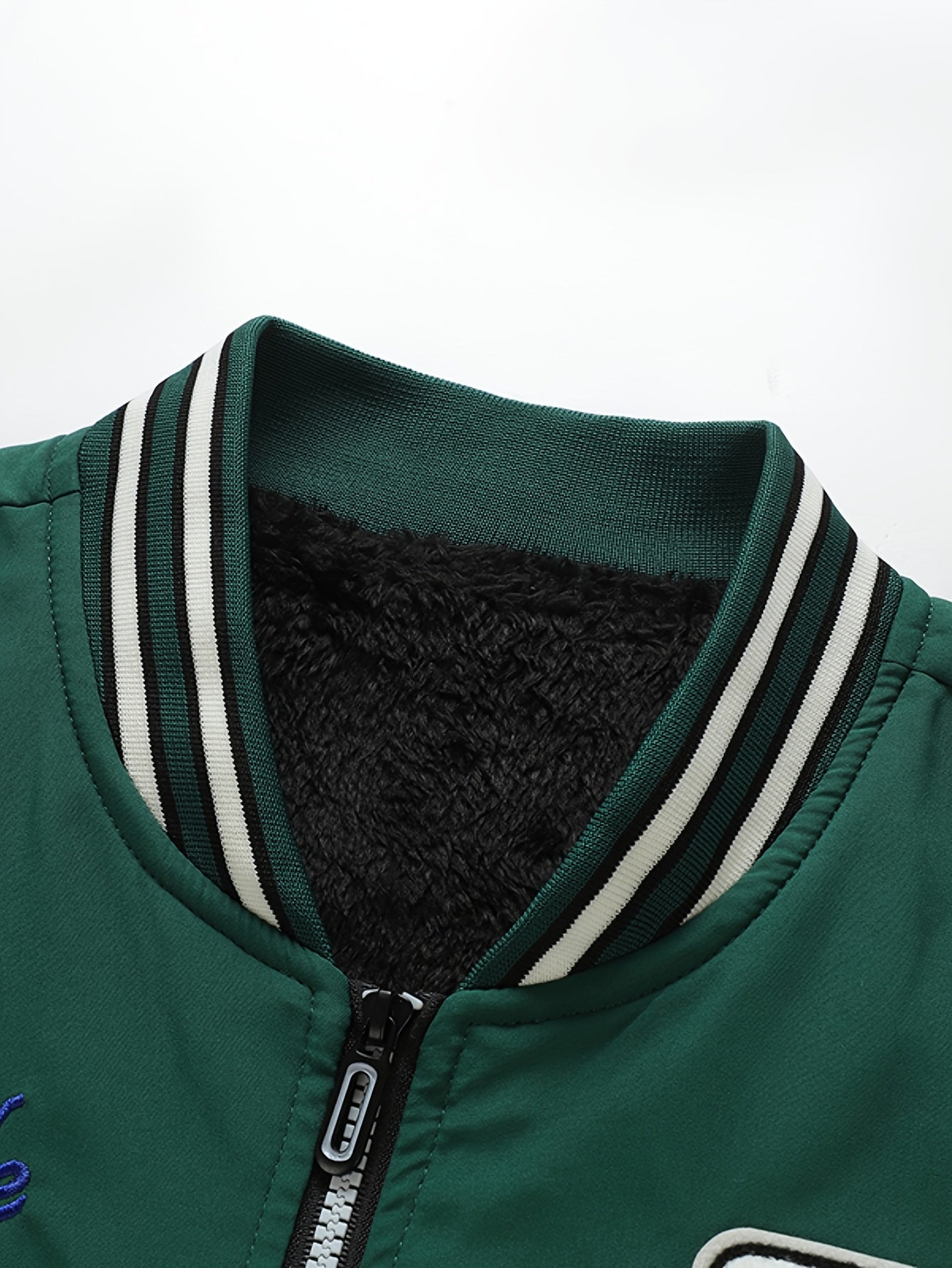 Men's Thermal Insulated Full-Zip Baseball Jacket with Full-Zip Closure - Heavyweight Winter Coat, Brown/White colorblock, Lining - Streetwear Outerwear for Casual & Formal Events - Compatible with Hoodies & Jackets (Men's Fas