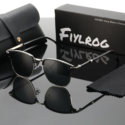Fiylrog Vintage Unisex Sunglasses with UV400 Protection