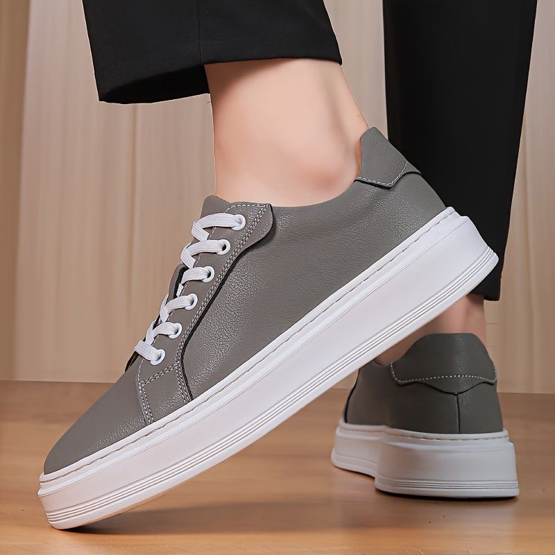 Men's Casual Outdoor Sneakers with Split Cow Leather Upper