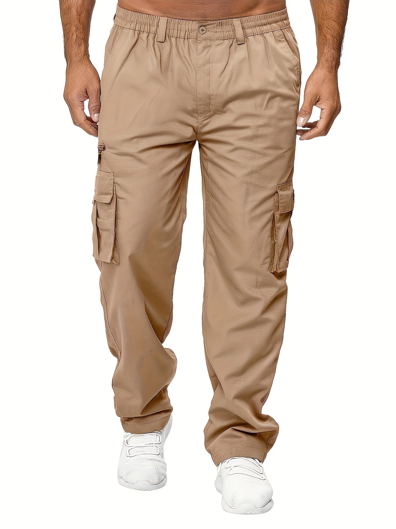 Men's Loose Fit Vintage Cargo Pants with Multiple Pockets