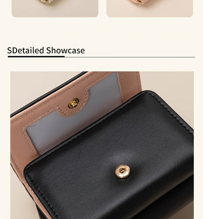 Կանացի նորաձև մինիմալիստական ​​ծալովի դրամապանակ՝ ճարմանդային դիզայնով, մեծ տարողությամբ, հասանելի է 6 գույնով