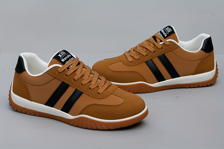 Men's Casual Comfortable Low Top Lace Up Sneakers, Non-slip Breathable Canvas Shoes For All Seasons