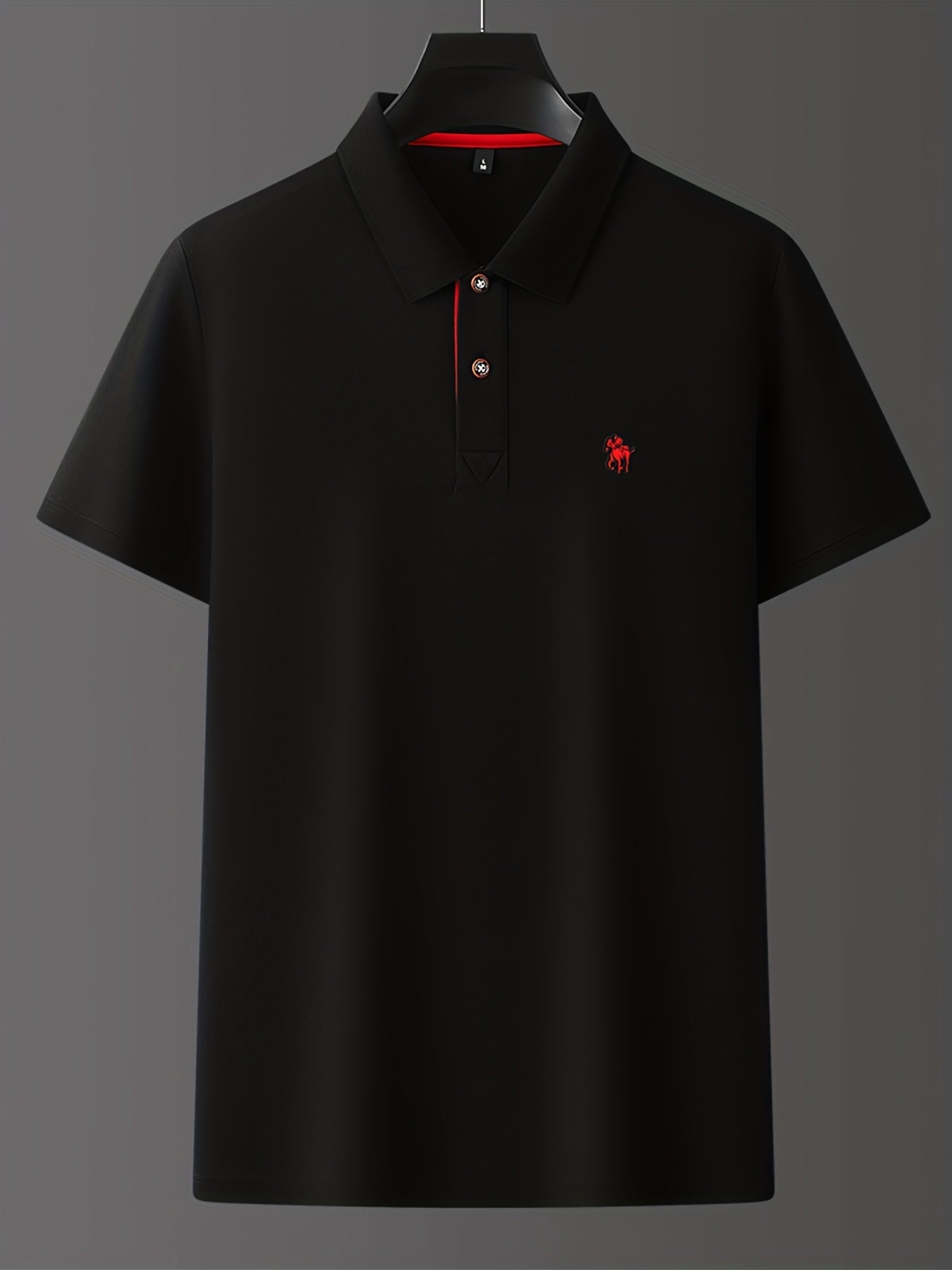 Men'S Stylish Short-Sleeve Polo Shirt Featuring a Contrasting Ribbed Collar And Exquisite, a Timeless And Versatile Choice - ayq