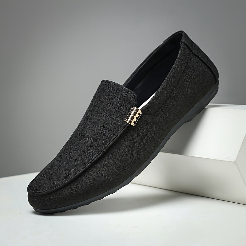 Men'S Stylish And Versatile Loafers, Suitable for Outdoor Streets And Casual Business Wear - British Style, Black, Slip-On, Perfect for Spring And Summer Business And Casual Outfits - ayq
