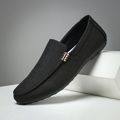 Men'S Stylish And Versatile Loafers, Suitable for Outdoor Streets And Casual Business Wear - British Style, Black, Slip-On, Perfect for Spring And Summer Business And Casual Outfits - ayq