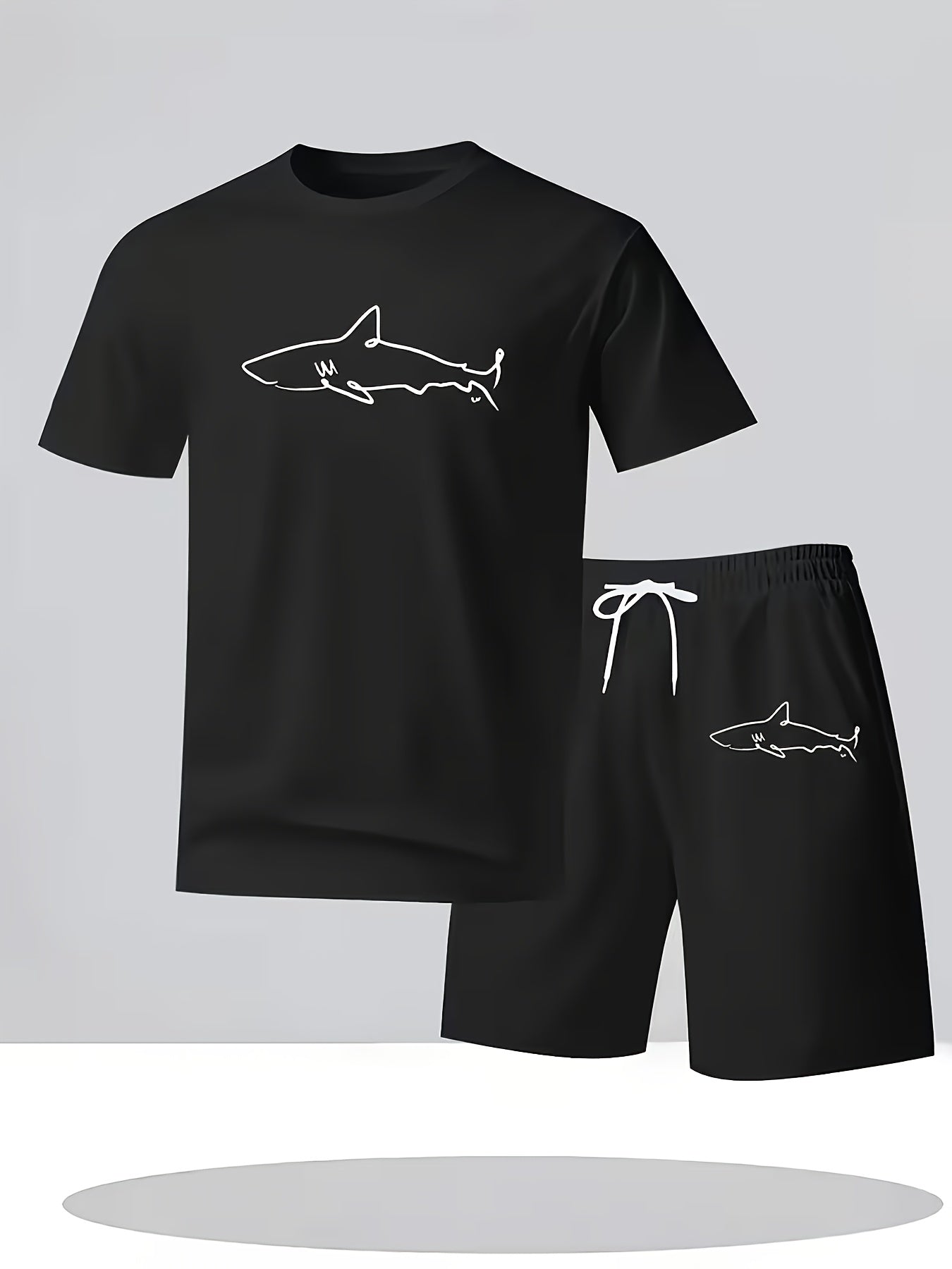 Men's Casual Short Sleeve T-Shirt & Shorts Set for Summer
