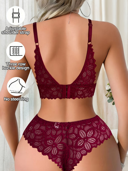 Sexy Lace Bra and Panties Set for Women, Comfortable & Breathable