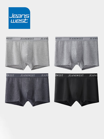 Men's Classic Solid Cotton Briefs 4-Pack Comfortable Fit