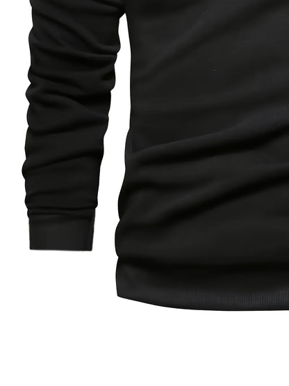 3pcs Men's Solid Color Knit Pullover For Autumn And Winter - Versatile Warm Crew Neck Long Sleeve, As Gift