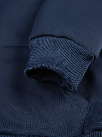 2 հատ տղաների համար նախատեսված բրդյա աստառով գլխարկով սվիտեր + առօրյա տաբատների հավաքածու, միագույն երկարաթև, կայծակաճարմանդով վերնաշապիկ՝ միջին ձգվողության տաք գործվածքից, աշուն/ձմեռ սեզոնի համար, իդեալական է