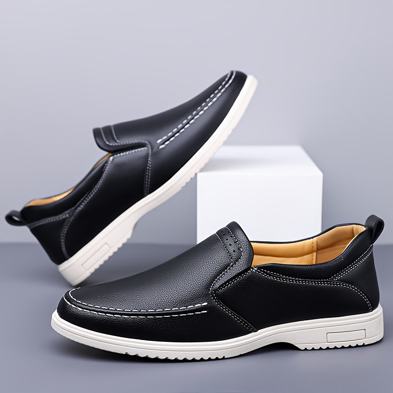 Men's All-Season Casual Flat Shoes - Slip-On Oxford & Derby Style