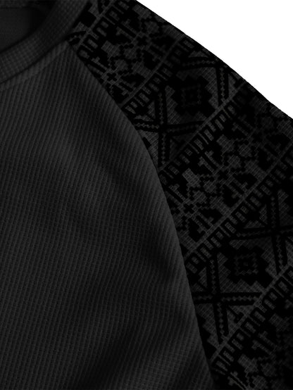 Տղամարդու երկարաթև մարզաշապիկ՝ խիտ վաֆլի տրիկոտաժից, աշնանային, իդեալական է առօրյա հագուստի համար