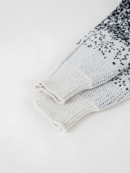 Տղամարդու 1 սվիտեր, նորաձև գրադիենտ գույնի, կլոր վզնոցով, աշնանային և ձմեռային ամենօրյա վերնաշապիկ