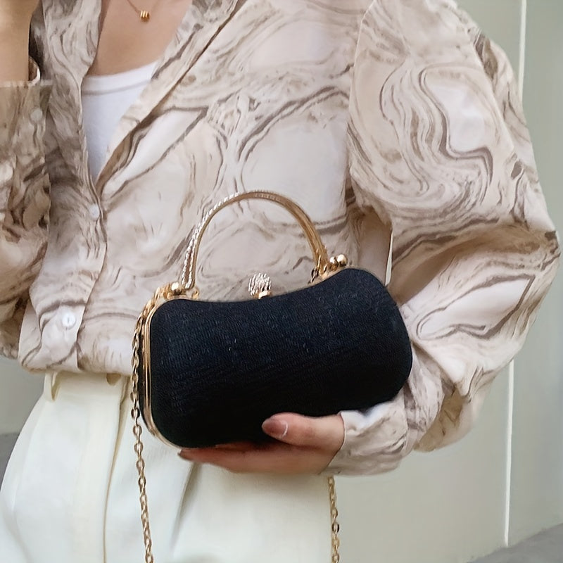 Փայլուն Rhinestone կանացի երեկոյան պայուսակ, փայլուն խաչաձև շղթայով ձեռքի պայուսակ, ճիրանային դրամապանակ երեկույթների և ընթրիքների համար