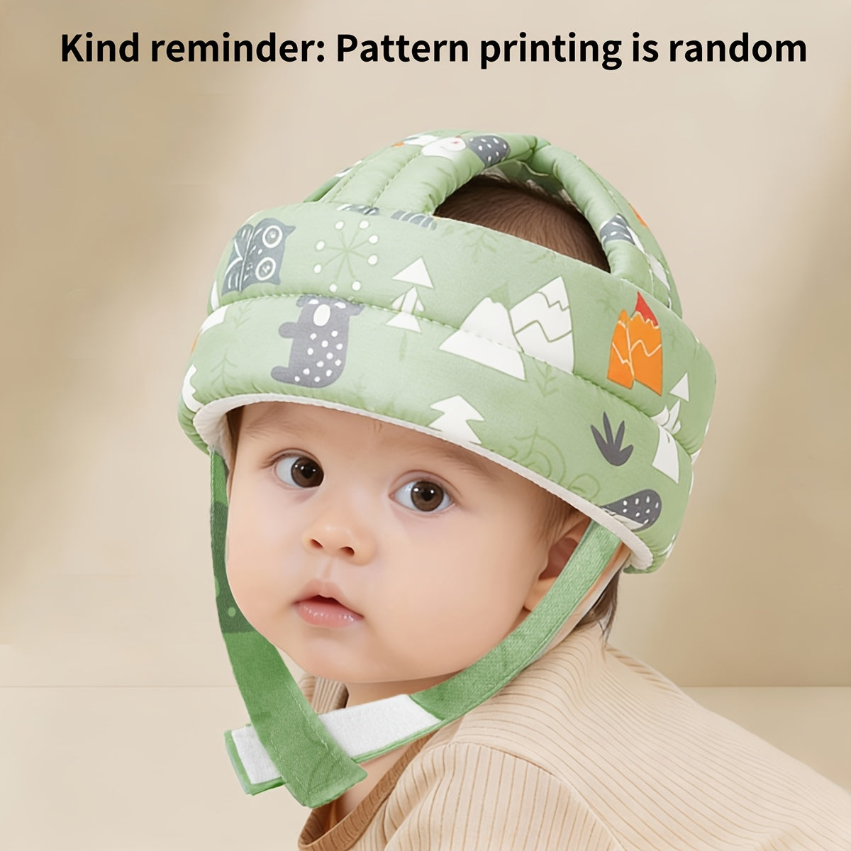 Adjustable Infant Baby Hat with Cute Cartoon Floral Print