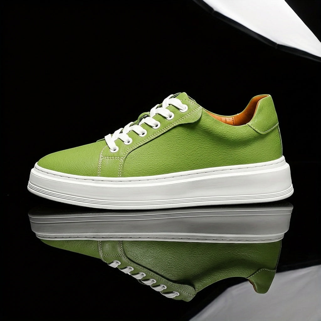 Men's Casual Outdoor Sneakers with Split Cow Leather Upper