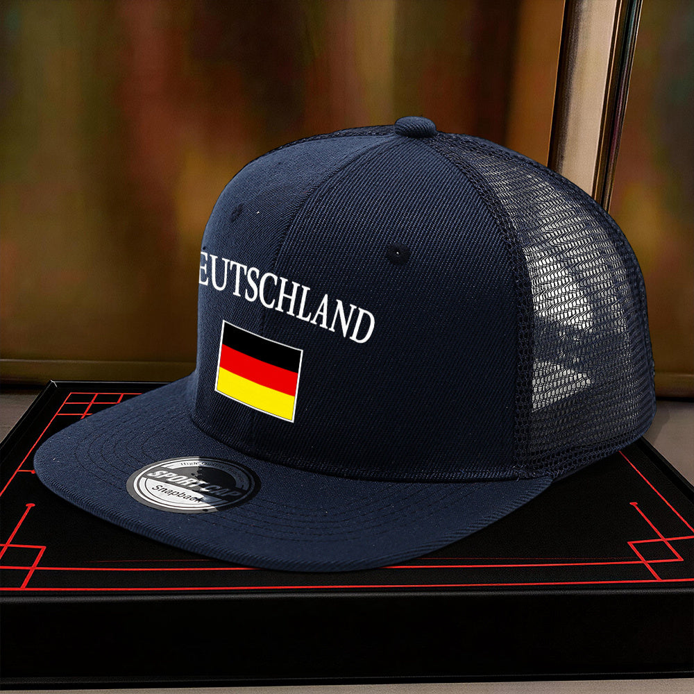 Unisex German Flag Casual Hip-Hop Hat with Flat Brim