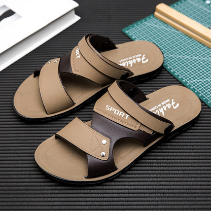 Men's Sporty Slip-On Sandals with Durable Rubber Sole