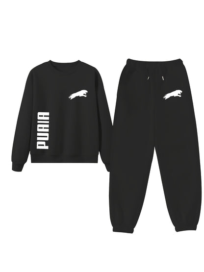 Women’s Casual Fall/Winter 2-Piece Long Sleeve Sweatsuit Set