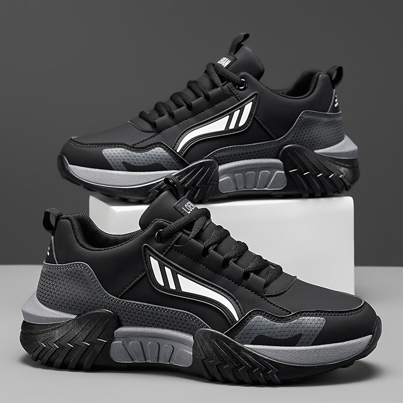 Loeikan 2026 New Low-Top Men'S Versatile Comfortable Walking Boots | Fashionable Thick-Soled Casual Sports Shoes, All-Season, Lace-Up Closure, Faux Upper, Pvc Sole - ayq