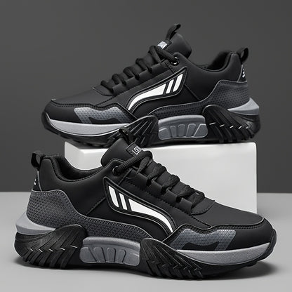 Loeikan 2026 New Low-Top Men'S Versatile Comfortable Walking Boots | Fashionable Thick-Soled Casual Sports Shoes, All-Season, Lace-Up Closure, Faux Upper, Pvc Sole - ayq