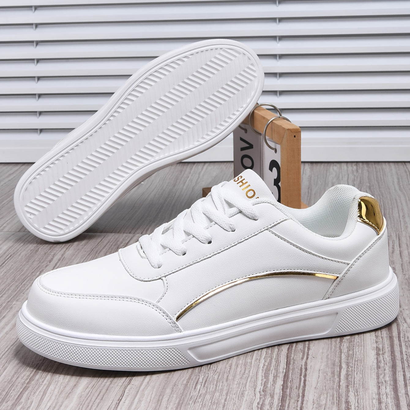 Men'S Fashion Sneakers, Casual Low-Top Retro Thick Sole, EVA Sole, Faux, Fabric Lining, Lace-Up Closure, Versatile Athletic Outdoor Shoes, Skateboarding Shoes