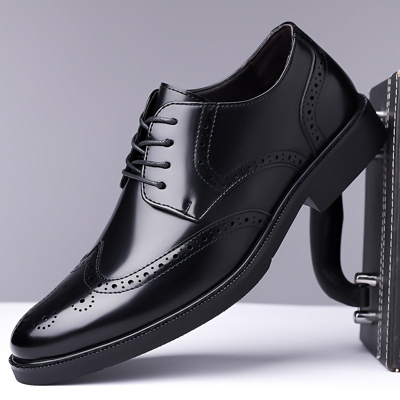 Men's Business Casual Oxford Shoes with Breathable PU Upper