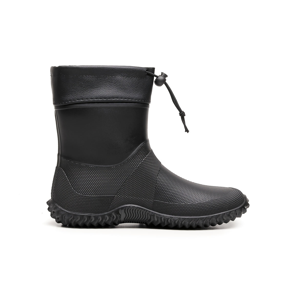 Men's Lightweight Non-Slip PVC Rain Ankle Boots for Outdoor Work